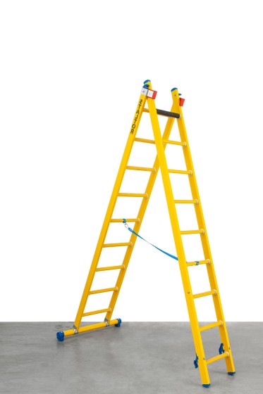 KUNSTSTOF REFORMLADDER 2 DELIG 2X9 Opsteekladder KUNSTSTOF huren
